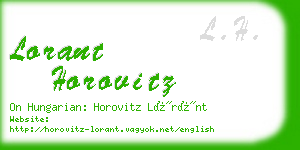 lorant horovitz business card